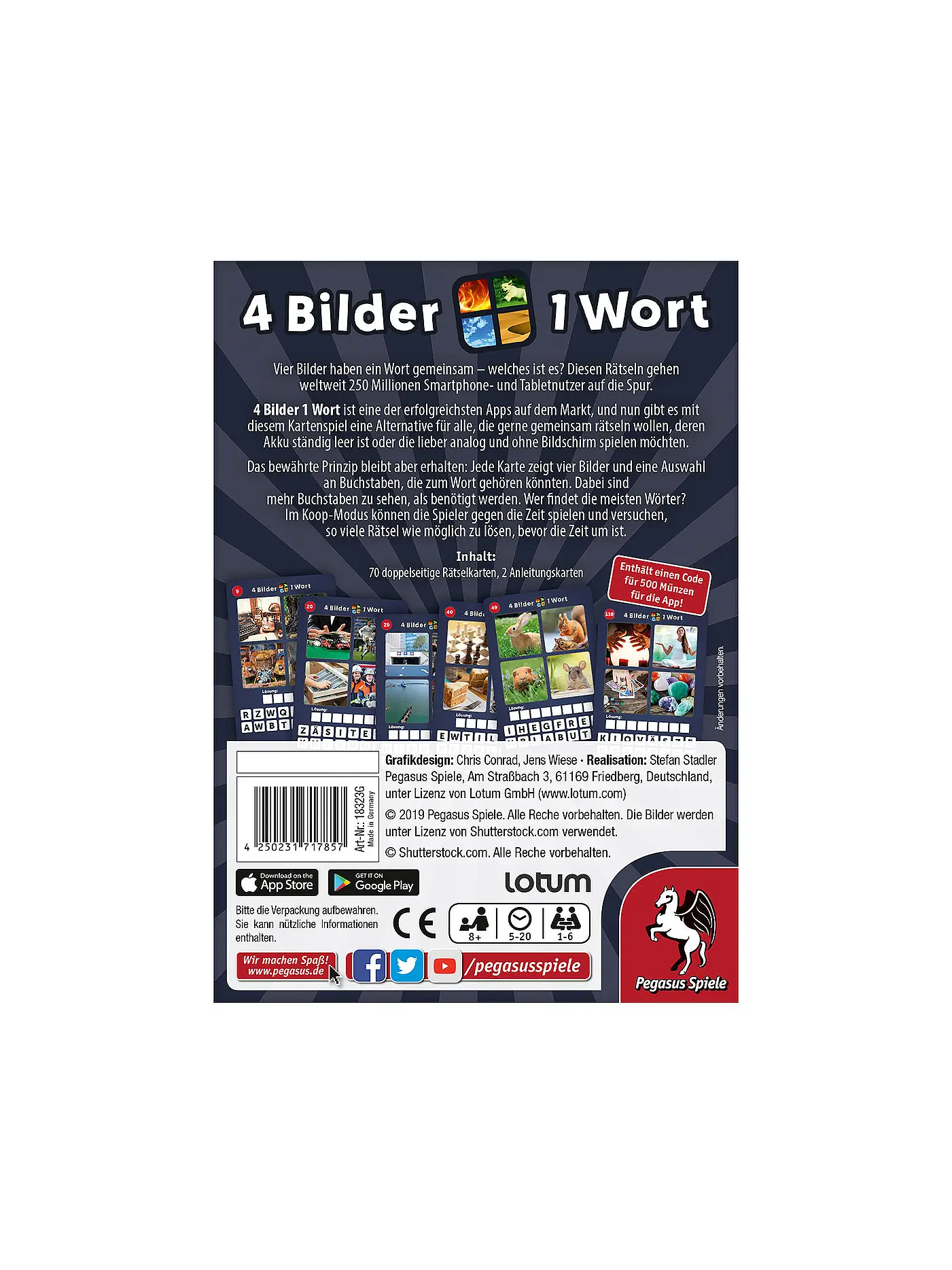 PEGASUS | 4 Bilder 1 Wort - Das Kartenspiel 4 Bilder 1 Wort - Das Kartenspiel 4 Bilder 1 Wort - Das Kartenspiel         4 Bilder 1 Wort - Das Kartenspiel | 
